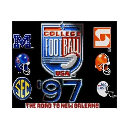 College Football USA '97 - The Road to New Orleans NTSC Version 16 Bit 46 Pin Big Gray Game Card For USA Game Players