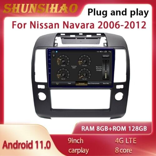 Ouchuangbo GPS Navi headunit Android 10 For 9 inch Nissan Navara 2006-2012 CarPlay Multimedia stereo Video Player Radio 128G