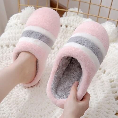Cotton Slippers Womens Winter Indoor Platform Mens Couple Thick Moon Shoes Furry Slippers Women Slippers Womans Shoes