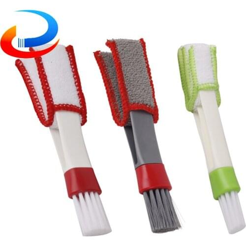 2 PCS Long Durable Double Slider Outlet Cleaning Tool Car Air-conditioner Outlet Window Cleaning Multi-purpose Brush