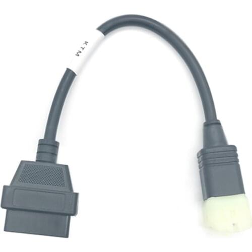 For KTM 6 pin to obd 16 pin adapter cable for TuneECU software to Motorcycle motorbikes ECU 6pin cable