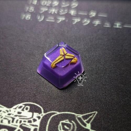 1pc Handmade Resin keycap for MX switch mechanical keyboard Black Mamba key cap personality transparent commemorative KB keycap