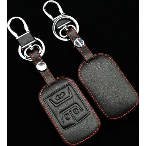 Hot Sale Leather Car Key Fob Cover Case Shell Holder For Chery Tiggo 3 5 Chery ARRIZO 3 7 Chery E3 E5 Bonus 3 Buttons