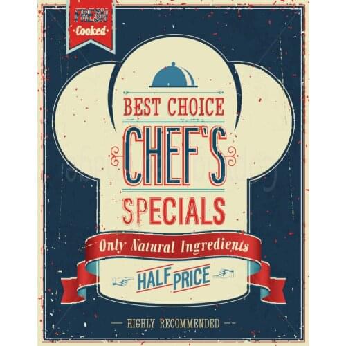BEST CHOICE CHEF`S METAL TIN SIGN POSTER WALL PLAQUE