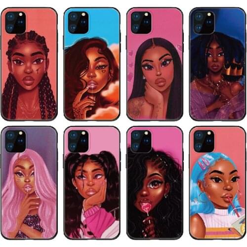Melanin Poppin Black Girls Make Money Phone Cover For iPhone 11 Pro Max X XS XR Max 7 8 7Plus 8Plus 12 SE Soft Silicone Case