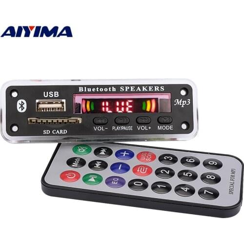 AIYIMA Bluetooth MP3 Decoder Board WMA WAV FLAC APE Decoding AUX USB SD FM Radio Music Player For Bluetooth Speaker Amplifier