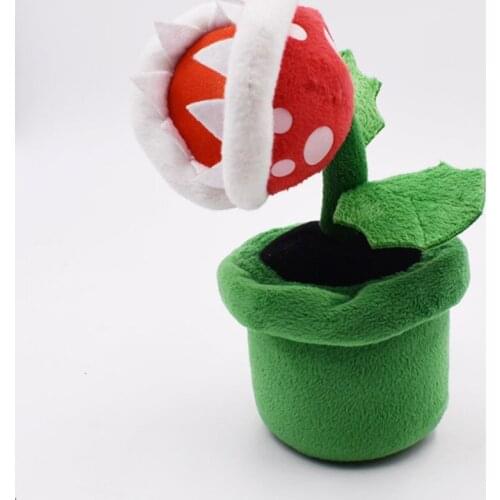 Piranha Plant Plush Doll Flower Figure Stuffed Toy 22cm
