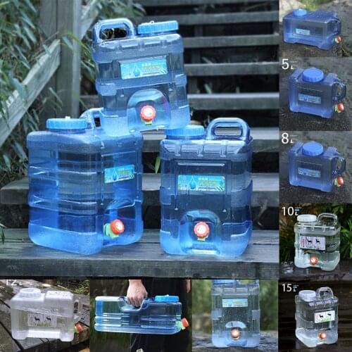 5/7.5/8/10/12/15L Capacity Outdoor Water Bucket Portable Driving Water Tank Container with Faucet for Camping Hiking Picnic
