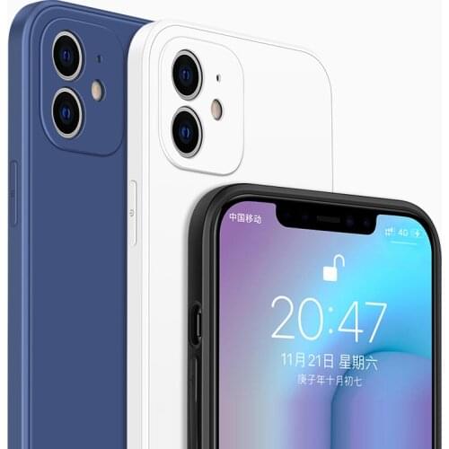 Luxury Original Silicone Case For iPhone 11 Pro XS Max XR X 12 Mini Phone Case For iPhone 6 7 8 Plus SE 2020 12 Pro Max Cover