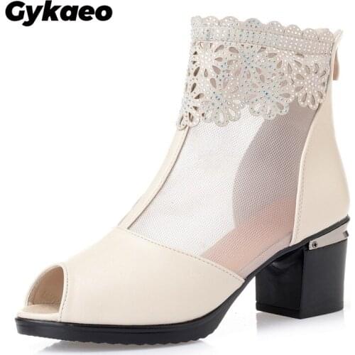 Womens Sandals 2020 Summer Fashion Split Leather Wedges Comfort Ladies Shoes Women Flats Soft Plus Size Sandals Mother Shoes 43