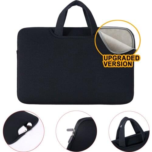 Rainyear Laptop Handbag Protective Bag Sleeve Case Thicken Notebook Carry Bag 11 13 14 15 15.6 inch For Macbook ASUS Acer Black