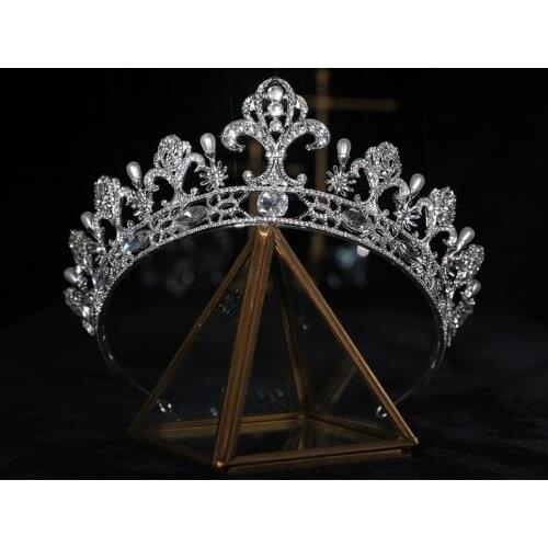 Wedding Tiaras Hair Accessories Seaweed Baroque Crown Fairy Hair Hoop Bridal Crown Headwear Bride HQ0104