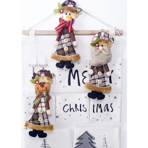 Snowman Deer Doll Christmas Tree Hanging Ornament Lovely Toy for Home Wall Decoration