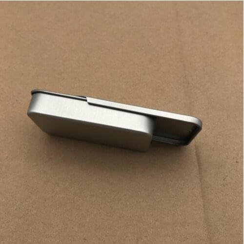 200PCS/SETS New Arrival white tin box Rectangle gift box sealing plain tin box 80x50x15mm without hinge