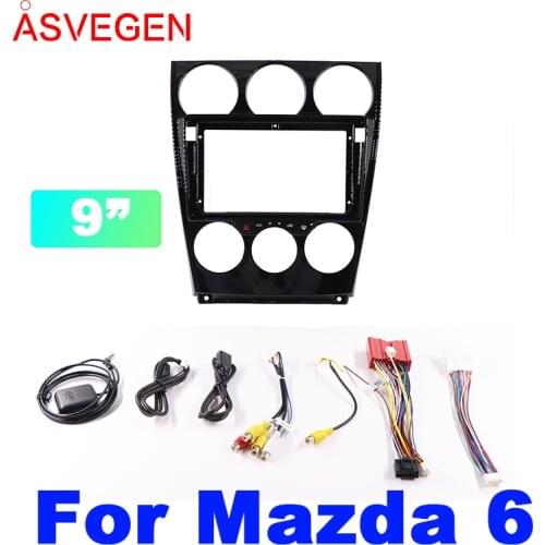 9" Car Radio Fascia Frame For Mazda 6 Car Dvd Frame Install Panel Dash Mount Installation Dashboard
