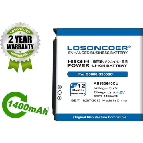 AB533640CC 1400mAh AB533640CU Battery For Samsung S3600,S3600C,SGH-F330,SGH-F338,SGH-F490,SGH-G400,SGH-G600,SGH-J630,SGH-J638
