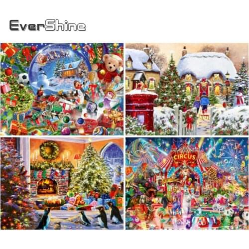 EverShine Diamond Embroidery Cartoon Diamond Painting 5D Christmas Full Square Rhinestones Cross Stitch New Arrival Child Gift