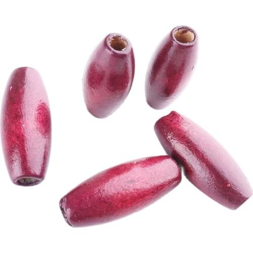 Wood bead 29mm Smooth surface Fuchsia Fit Charm Bracelet DIY For Jewelry Making Bracelet Necklace Beading Decoration Craft