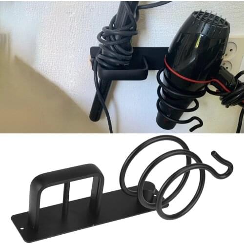 Hair Dryer Holder Blower Organizer Hair Straightener Holder Storage Rack Bathroom Shelf Storage Accessories Wall Mounted