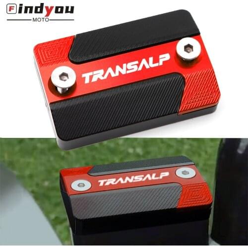 For HONDA TRANSALP XL 600 650 700 V XLV XL600V XL650V XL700V Motorcycle CNC Aluminum Front Brake Fluid Reservoir Tank Cap Cover