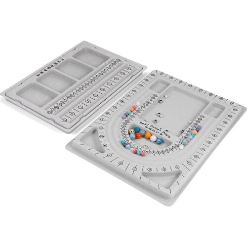 DIY Jewelry Tools String Necklace Design Plate Wear Bead Design Table Size Cial Bead Measuring Plate Storage Box Jewelry Tray