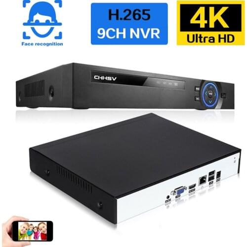 CCTV Video Surveillance IP Video Recorder 8CH NVR 4K H.265 4CH Face Detection Network Camera Video Recorder 8 Channels ONVIF POE