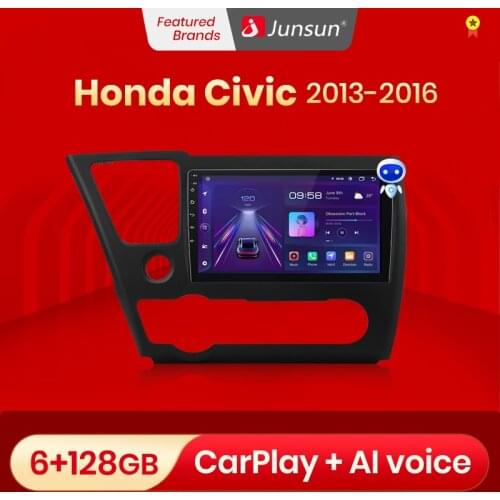 Junsun V1 Android 10.0 DSP CarPlay Car Radio Multimedia Video Player Auto Stereo GPS For Honda Civic 9 2013 - 2016 2 din dvd
