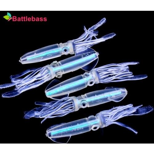 Colorful Tube Soft/Rubber/Silicone/Artificial/Carp Bait Luminous Octopus Skirt Fishing Lure/Tackle/Wobbler Shad Squid Jig Fish