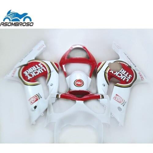 Motorcycle Bodyparts Injection for Kawasaki Ninja ZX6R fairing kit 2003 2004 white red fairing set zx6r 03 04 GV55