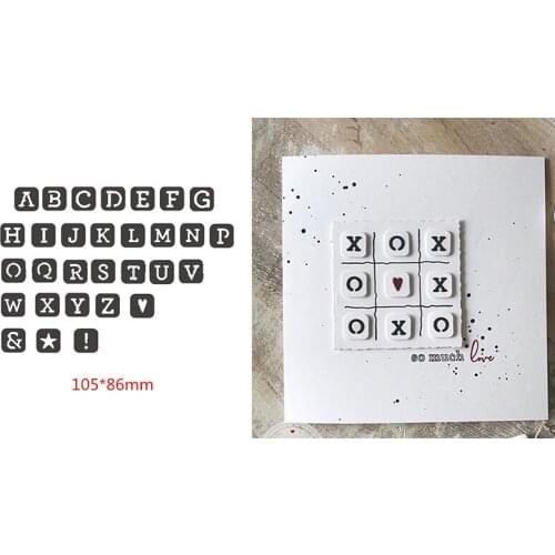 Square Alphabet Metal Cutting Dies Silver Stencil For Scrapbooking Paper Cards Handmade Crafts 2019 New Dies-Cutter Decorative