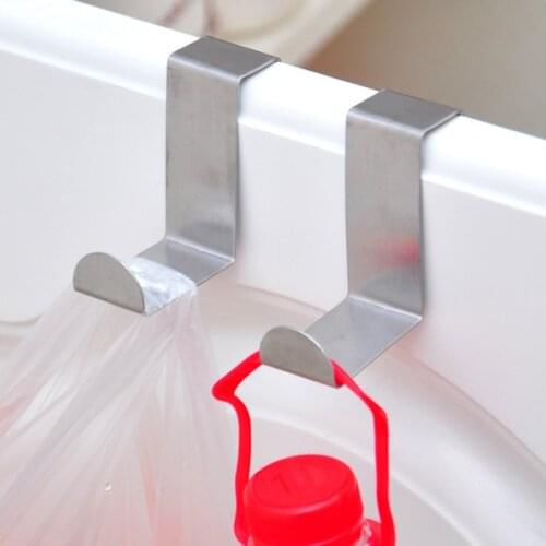 Stainless Steel Multifunctional Door Hanger Hook Creative Nail Free Household Bathroom Towel Door Hook