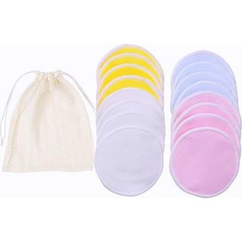Reusable Bamboo Makeup Remover Pads Cotton 1Pcs Microfiber Washable Rounds Cleansing Facial Tools Make Up Removal Pad