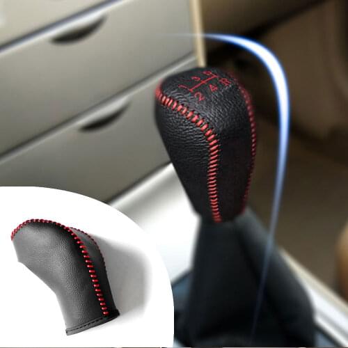 Muchkey Leather Gear Shift Knob Cover MT For Toyota Corolla EX 2005 2006 2007 2008 2009 2010 -2018 5 Speed Manual Shift Lever