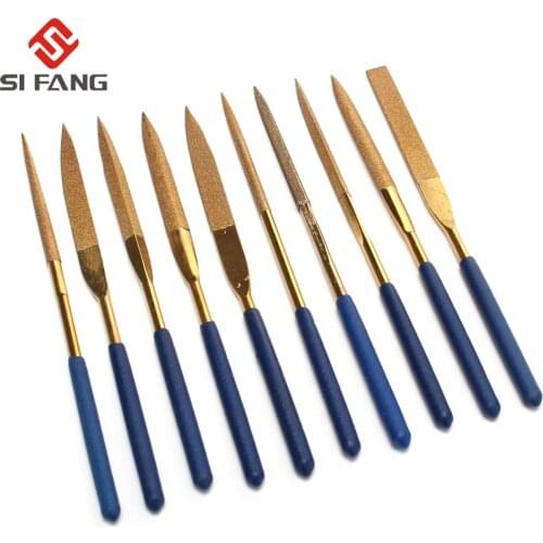 10Pcs File Set Diamond Coated titanize File Set for Ceramic Glass Gem Stone Hobbies and file high-hardness steel glass ceramics