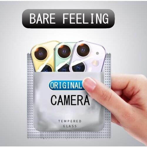 Original Camera Lens Cover For iPhone11 Back Lens Screen Protector Film Bumper for iPhone 11 Pro Max Tempered Glass Color Ring