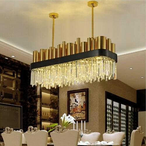 Dining Room Lights Island Lighting Hanging Lamps Wrought Iron Crystal Pendant Lights Nordic Lighting Pendant Lamp Creative