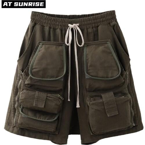 Army Green Tooling Casual Pants 2021 Men Hip Hop streetwear Tactical Cargo Pants Multi-Pocket black Fashions short for men