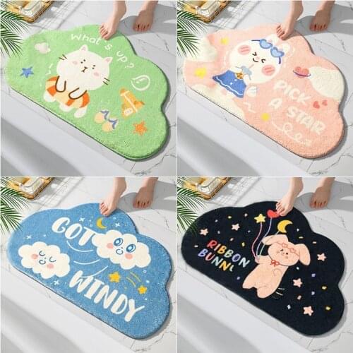 Pink Bathroom Doormat Carpet Entrance Floor Mat Non-slip Mat Cartoon Rug Pet Absorbent Pig Bath Tub Mat Bed Kitchen Living Room