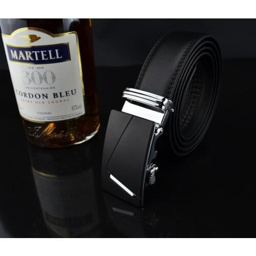 Genuine leather belt, new belt, mens automatic buckle, mens belt body, genuine smooth high-end belt