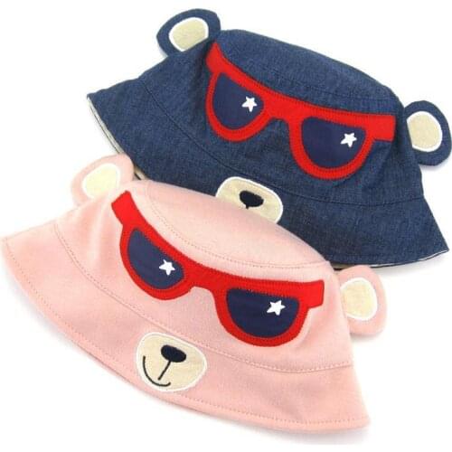 1 PC Cartoon Baby Hat Summer Autumn Cotton Baby Sun Hat babies Bucket Cap Kids Accessories Children Hats for Girls Boys #TC