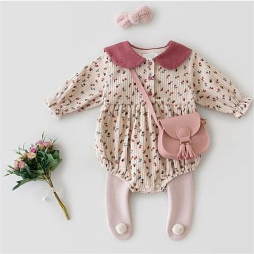 Warm Corduroy Romper for Newborn Baby Girls Clothes Winter Infant Girls Jumpsuit for Toddler Girls Outfits Children Overalls Spr