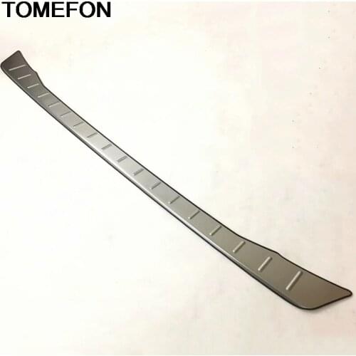 TOMEFON For Toyota C-HR CHR 2016 2017 2018 Rear Bumper Protector Step Panel Sill Plate Trunk Garnish Cover Trim Stainless Steel
