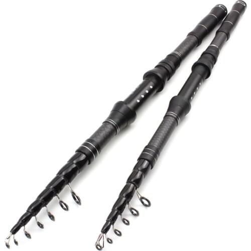 1.8m2.1m2.4m2.7m3.0m ultrashort telescopic fishing rod carbon carp rod Portable Travel Trout Spinning Rod Long shot fishing pole