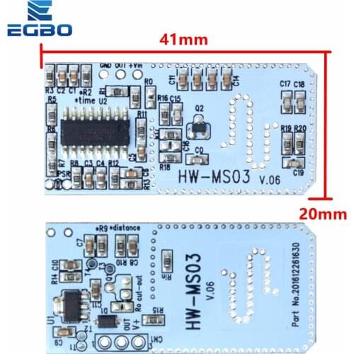 High Performance Motion Sensor Module Radar Motion Sensor HW-MS03 2.4GHz to 5.8GHz Microwave Radar Sensor Module for Arduino