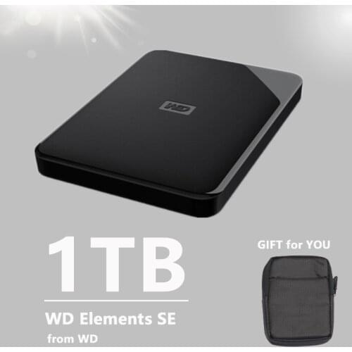 WD 1TB Portable External Hard Drive Disk Elements SE USB 3.0 Black HDD HD Plug-and-Play Original Brand new Storage Device