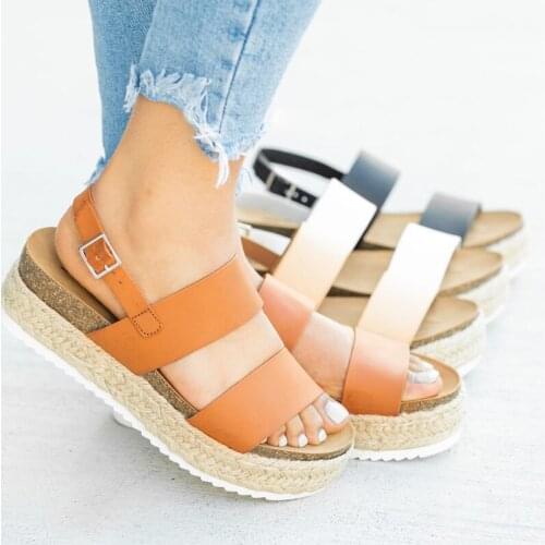 Summer Leopard High Heels Wedges Platform Women Sandals For Female Strap Comfort Casual Ladies Shoes