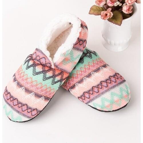 Winter Warm Socks Slippers Women Home Floor Shoes Soft Sole Anti- Slip Indoor Thicken Slipper Socks Ladies Socks