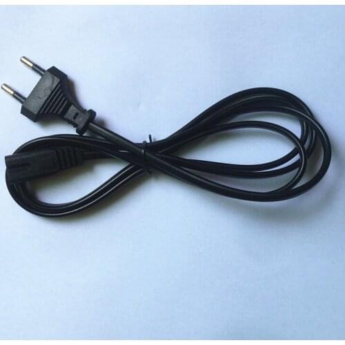 1pcs EU Power Cable Cord Figure 8 C7 To Euro Eu European 2 Pin AC Plug Power Cable Cord For Cameras Printers Notebook