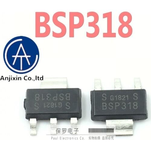 10pcs 100% orginal and new N-channel FET BSP318S BSP318 SOT-223 2.6A 60V in stock