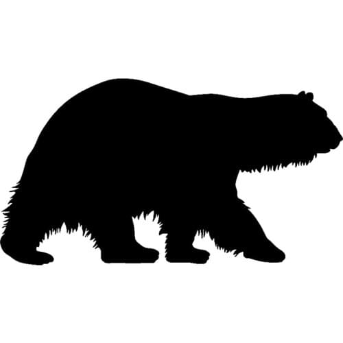 18.2cm*10cm Polar Bear Fashion Animal Car Sticker Vinyl Car Styling Black/Silver S3-5485